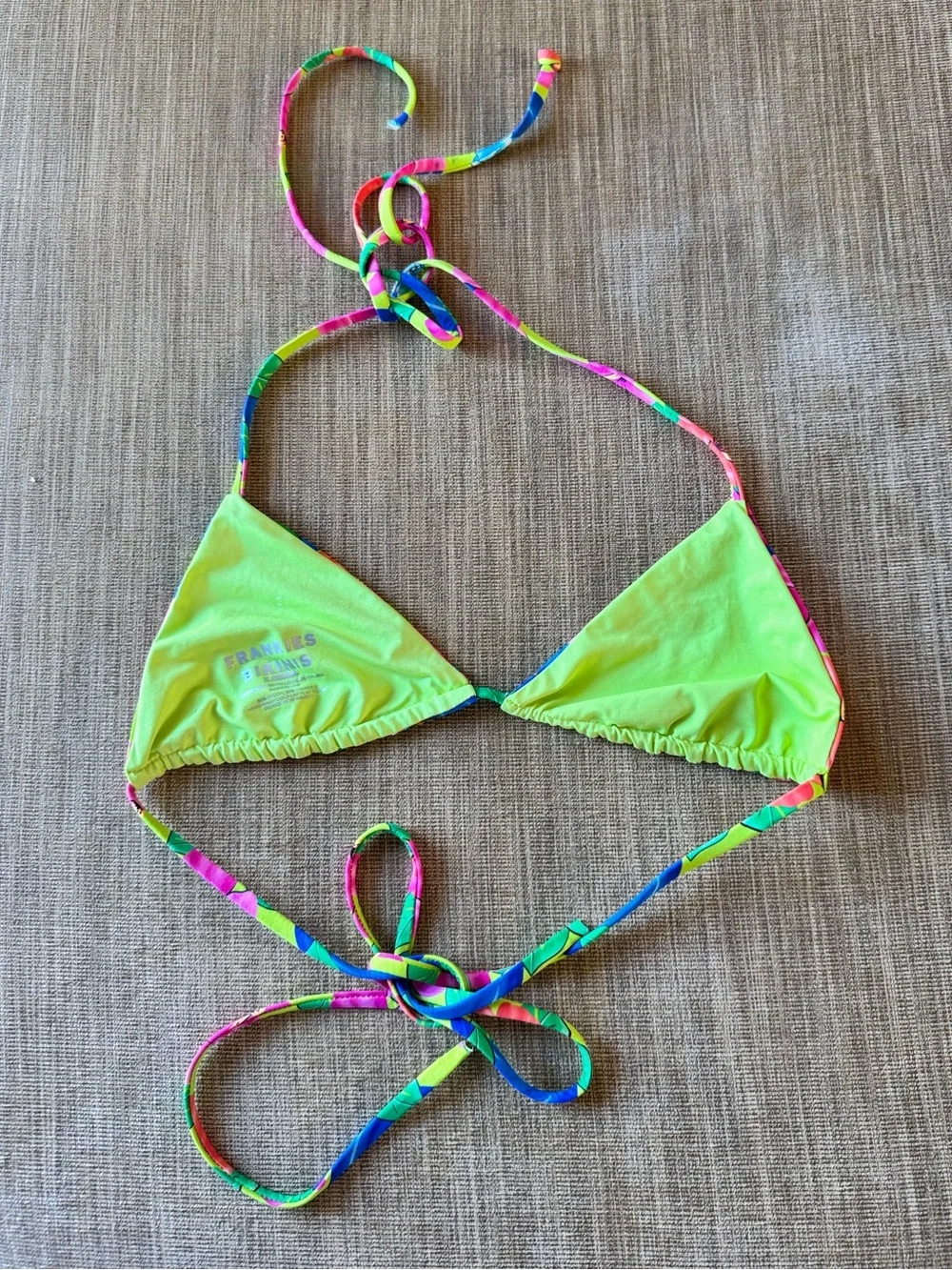 Frankie’s Bikinis Tia Floral Triangle Bikini Top